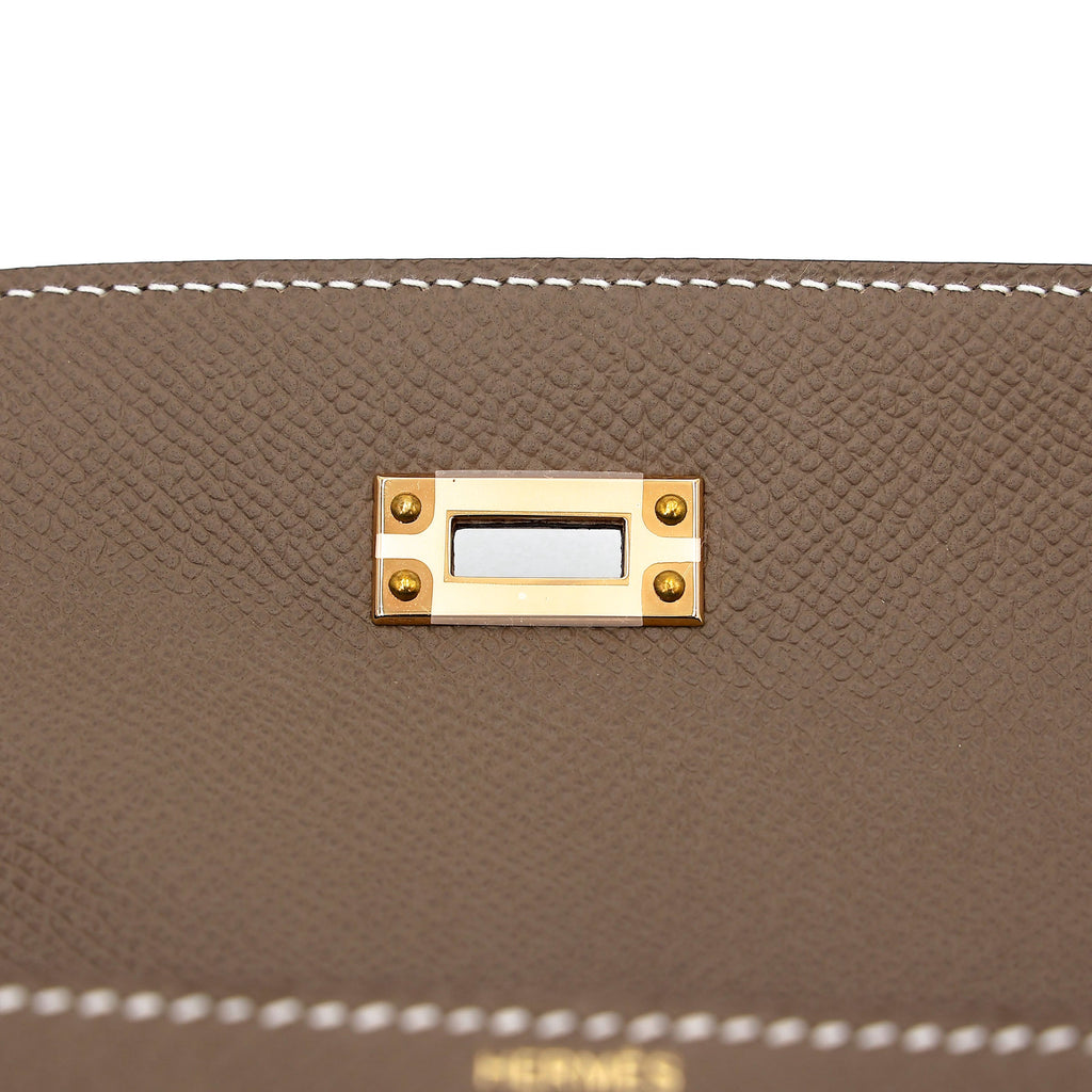 HERMÈS Kelly 25 Sellier Etoupe (18) Epsom Gold hardware K (2025)