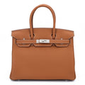 HERMÈS Birkin 30 Gold (37) Togo Palladium hardware K (2025)