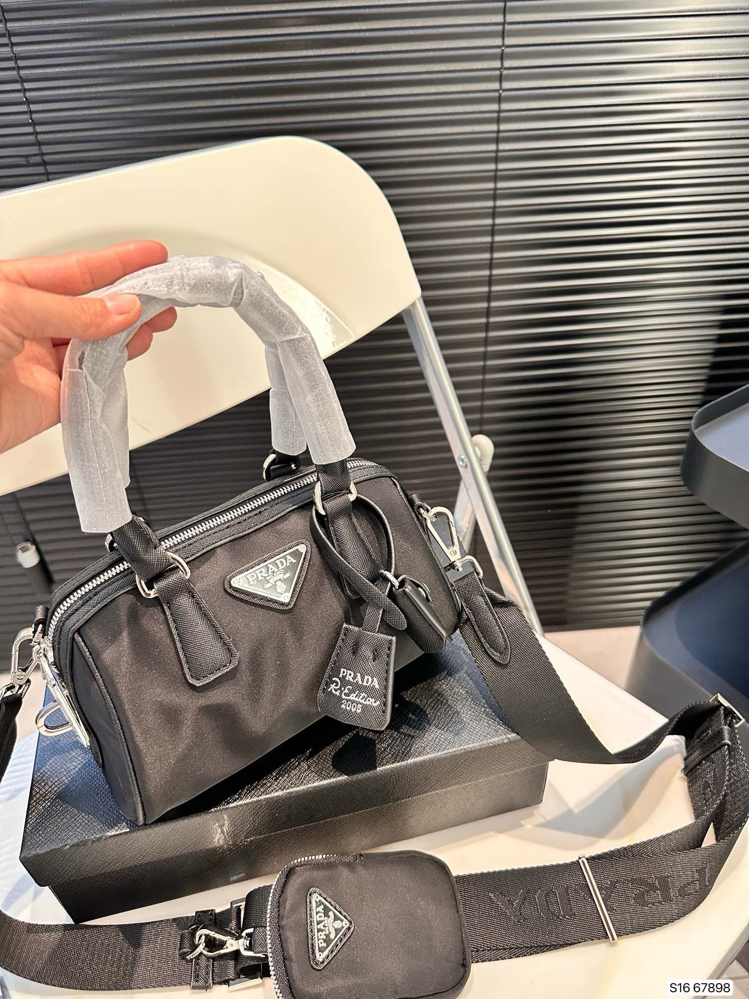 Prada duffle side bag