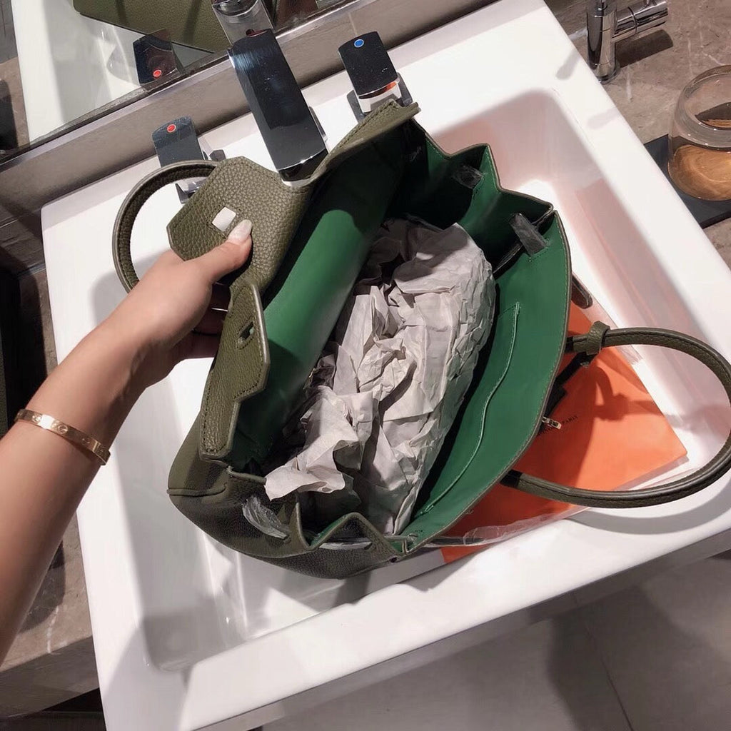 Hermes Brikin olive green