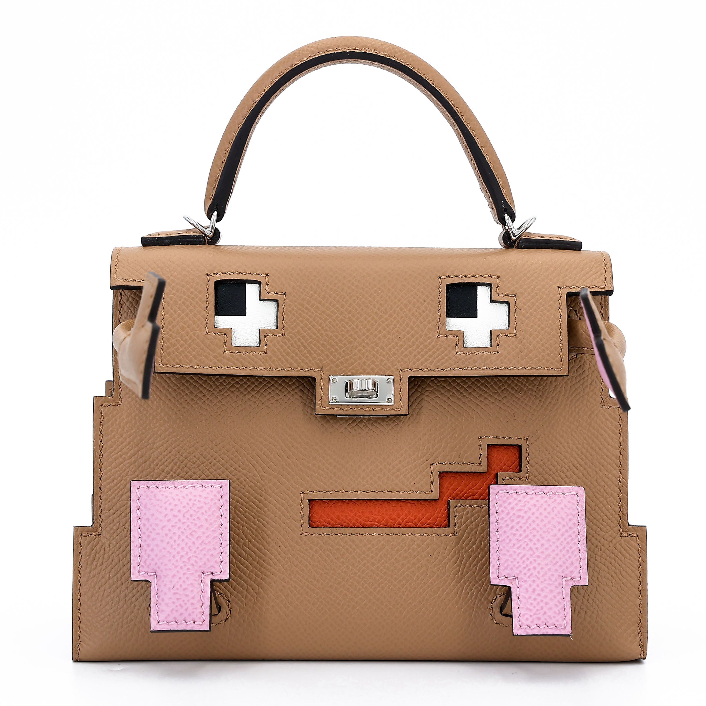 HERMÈS Limited Edition Kelly Doll Picto Chai (0M) Mauve Sylvestre (X9) Celeste (7N) Terre Battue (R1) Epsom Palladium hardware B (2023)