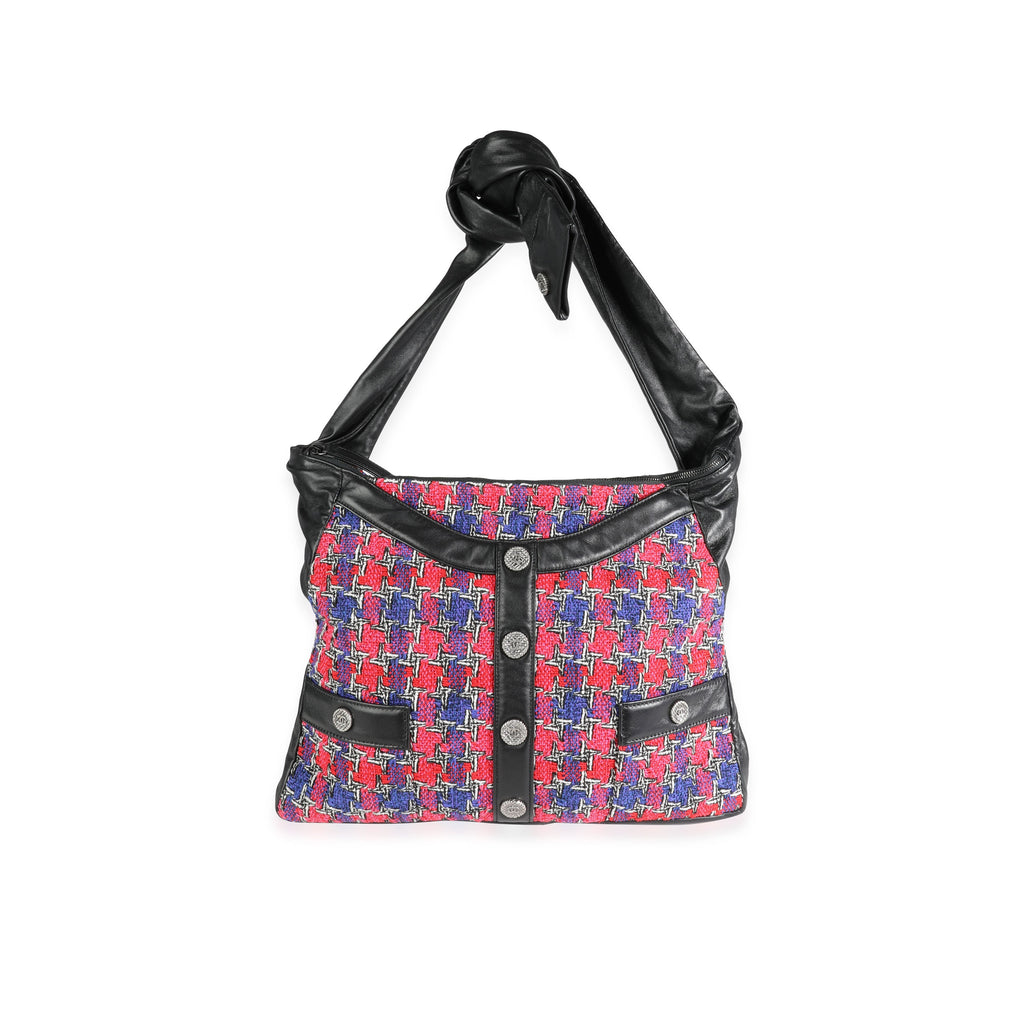 Black Lambskin & Multicolor Tweed Girl Bag