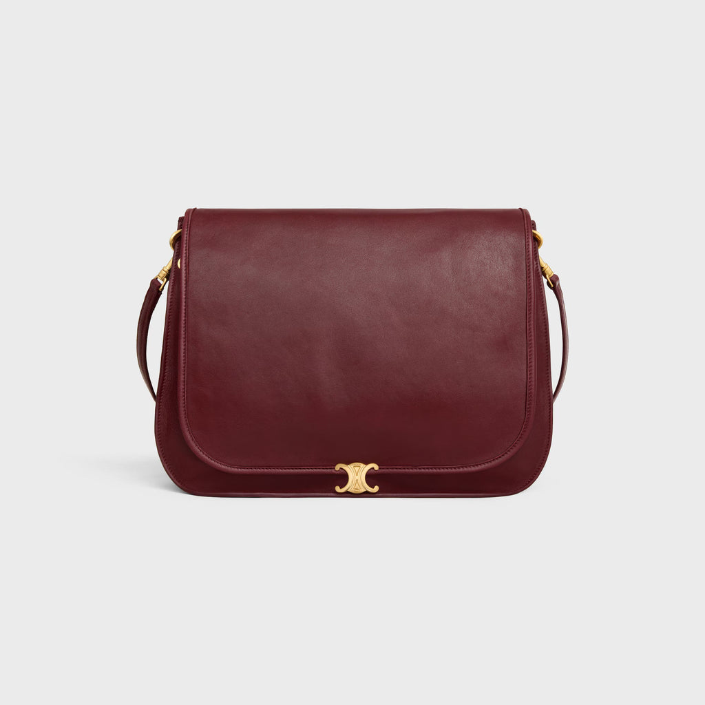 Celine SOFT TRIOMPHE BESACE IN SUPPLE SHINY LAMBSKIN 2025