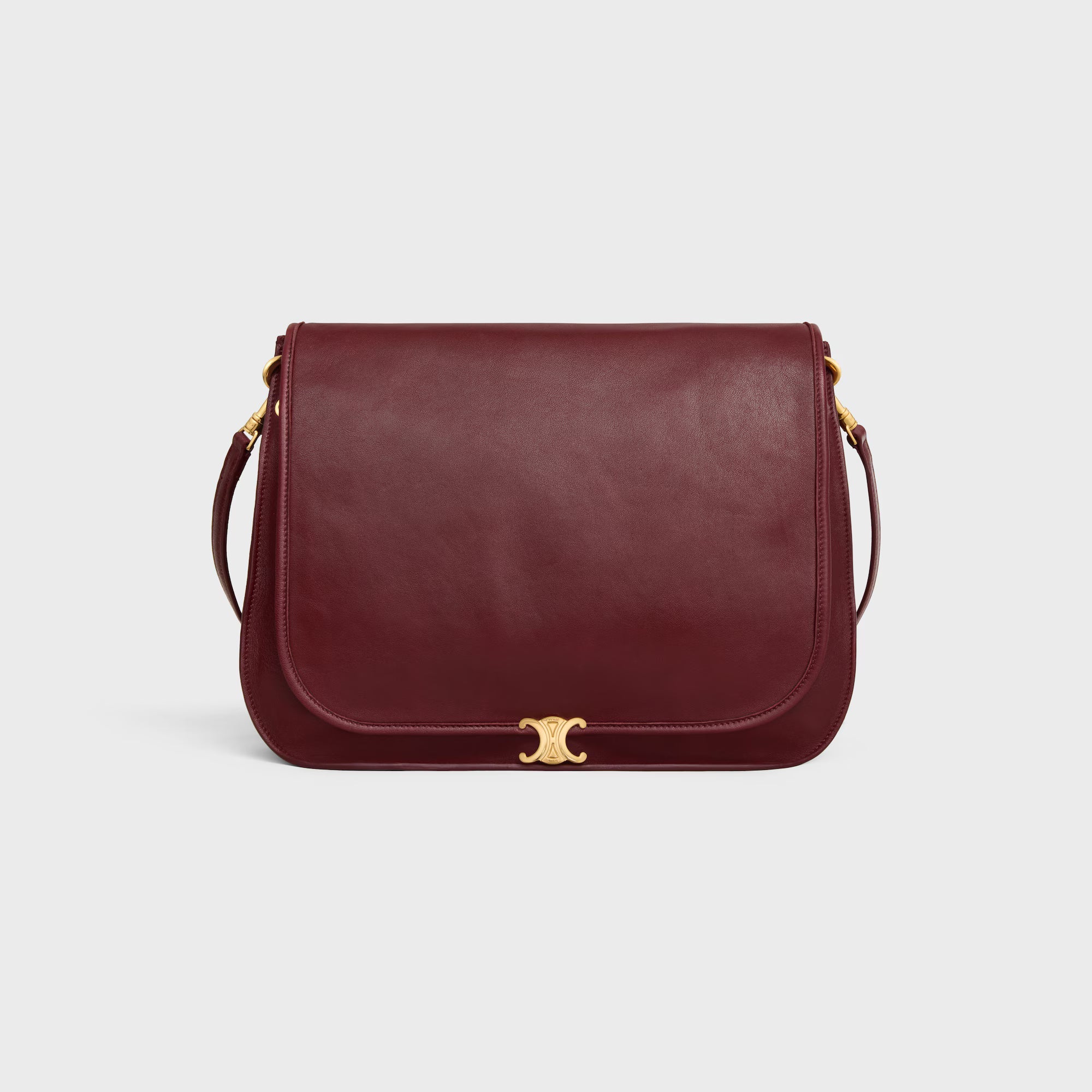 Celine SOFT TRIOMPHE BESACE IN SUPPLE SHINY LAMBSKIN 2025