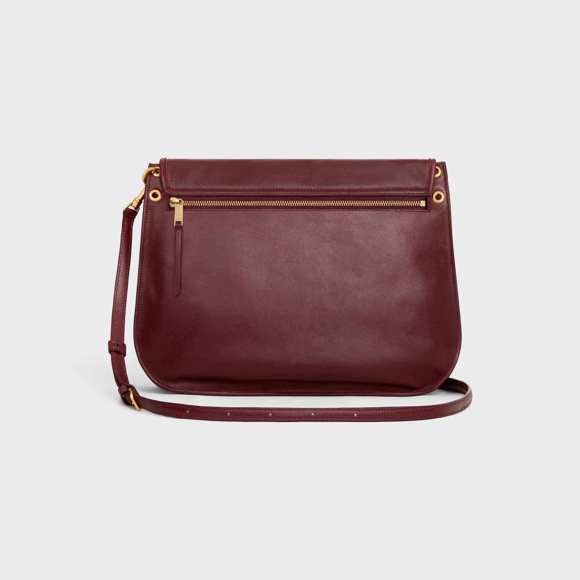 Celine SOFT TRIOMPHE BESACE IN SUPPLE SHINY LAMBSKIN 2025