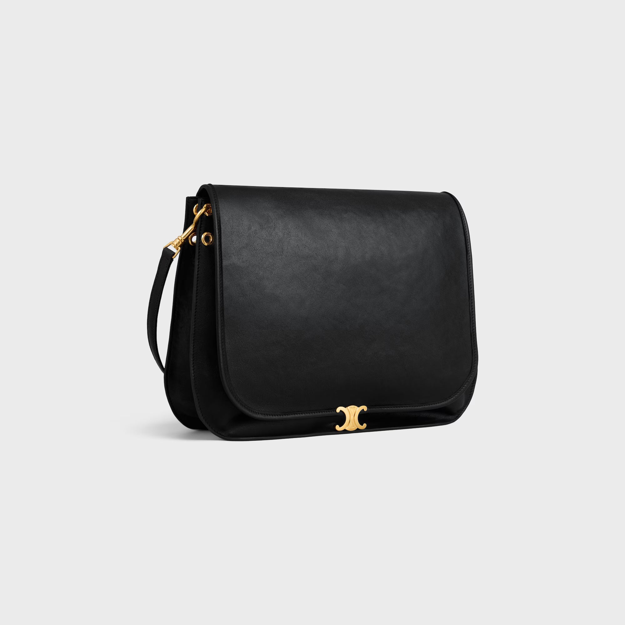 Celine SOFT TRIOMPHE BESACE IN SUPPLE SHINY LAMBSKIN 2025