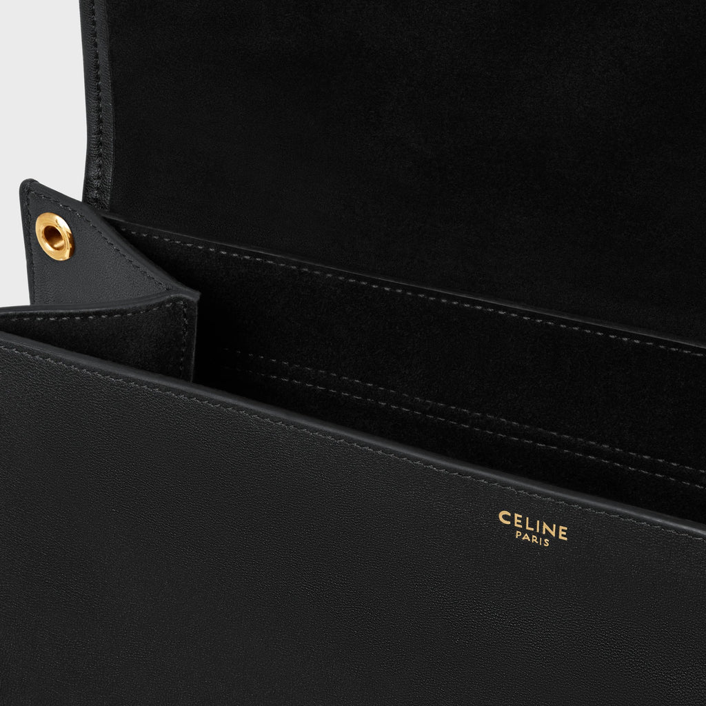 Celine SOFT TRIOMPHE BESACE IN SUPPLE SHINY LAMBSKIN 2025