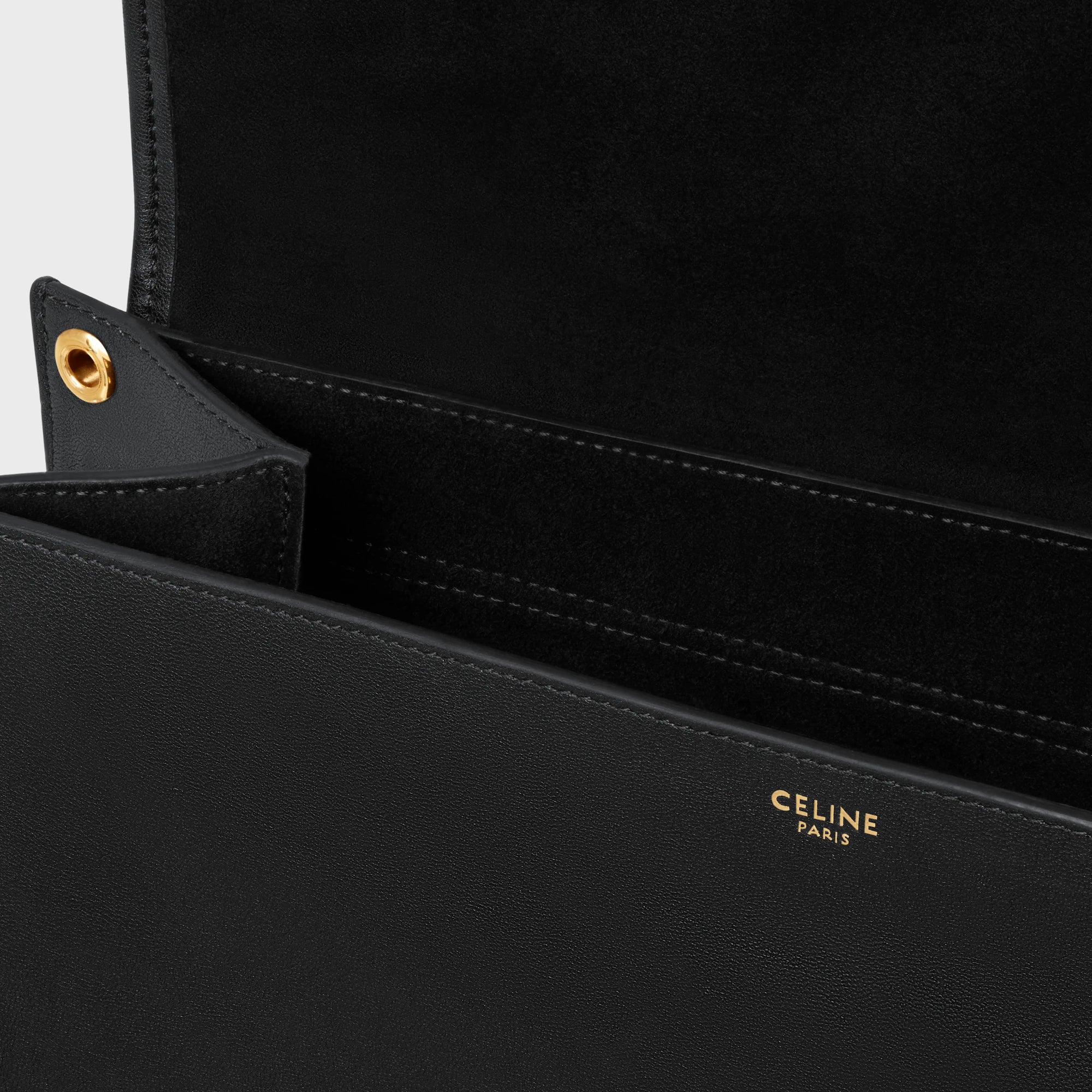 Celine SOFT TRIOMPHE BESACE IN SUPPLE SHINY LAMBSKIN 2025