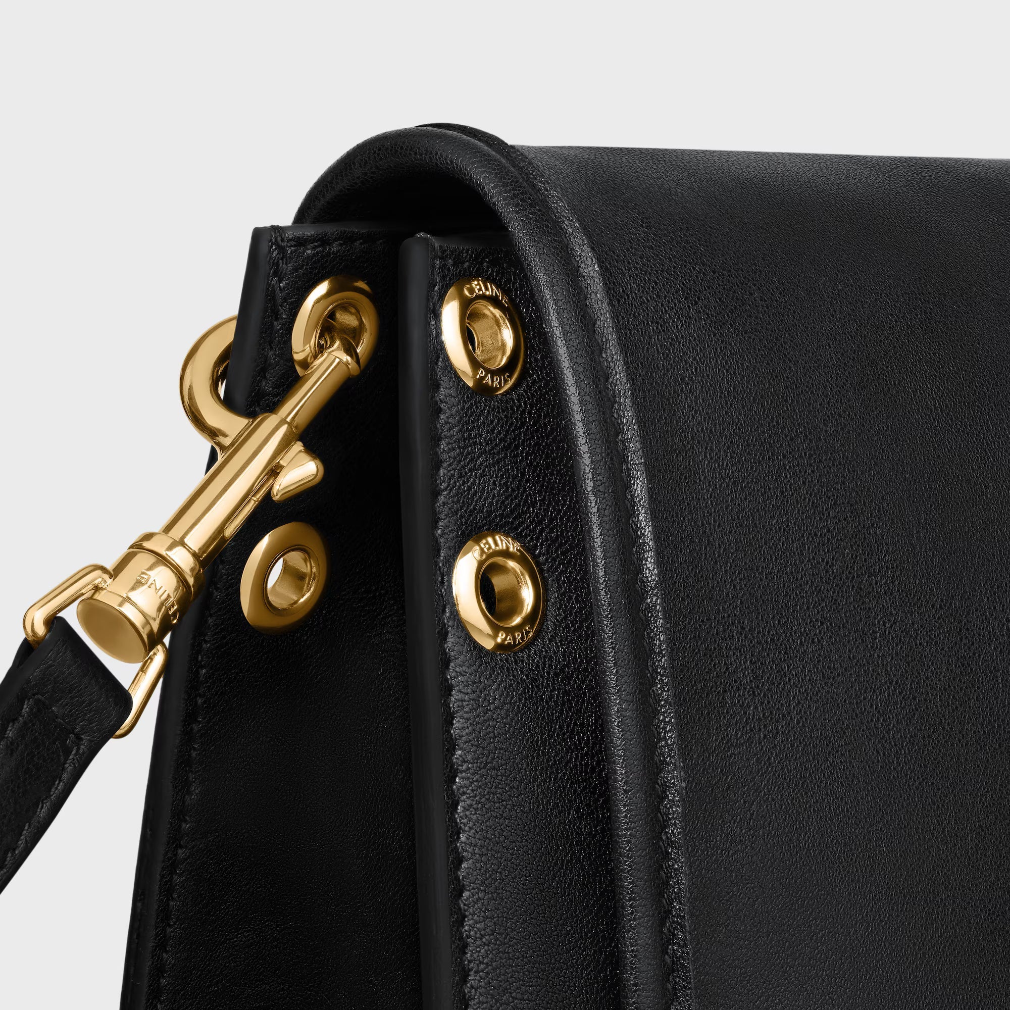 Celine SOFT TRIOMPHE BESACE IN SUPPLE SHINY LAMBSKIN 2025