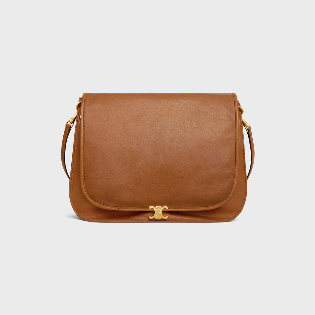 Celine SOFT TRIOMPHE BESACE IN SUPPLE SHINY LAMBSKIN 2025