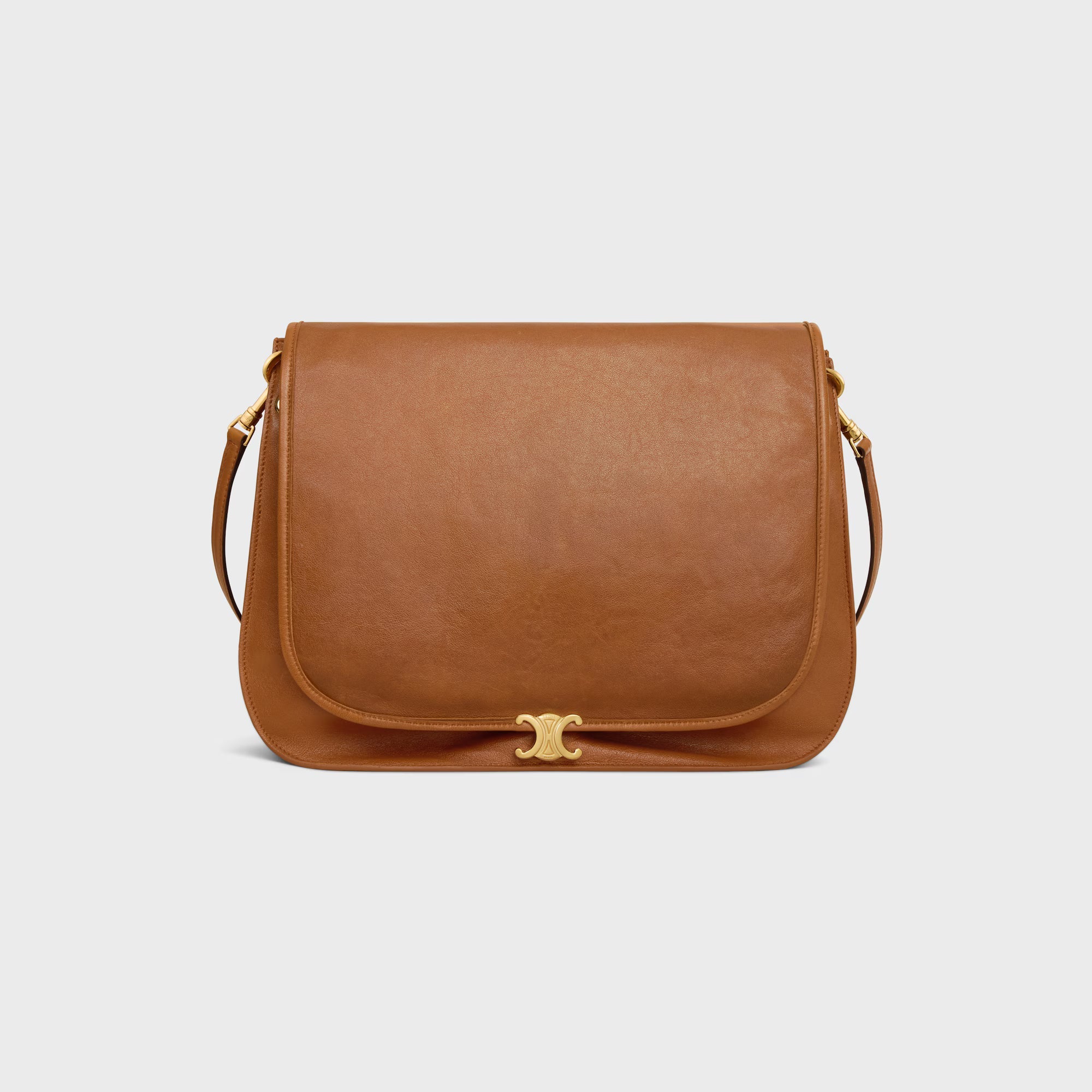 Celine SOFT TRIOMPHE BESACE IN SUPPLE SHINY LAMBSKIN 2025
