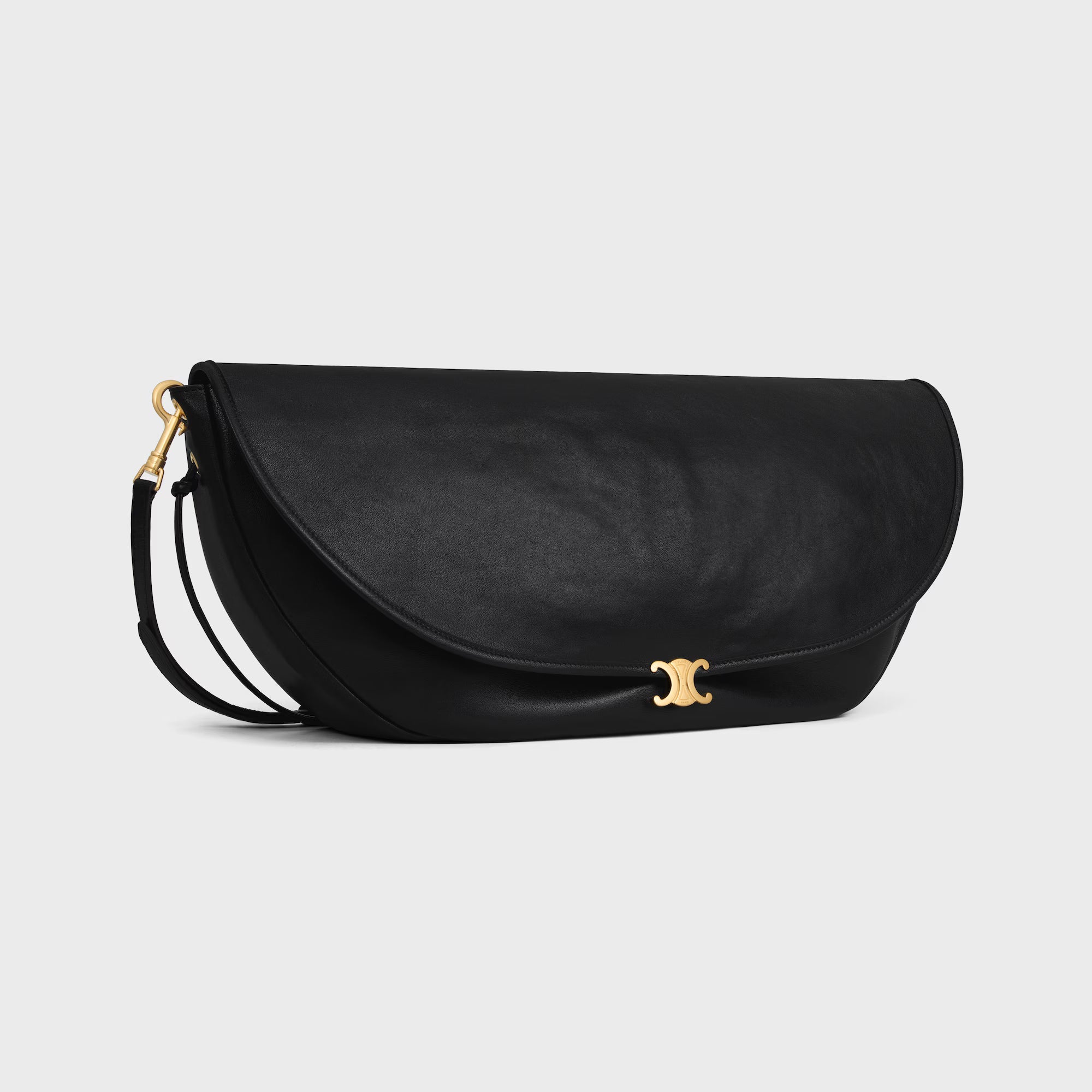 Celine HALFMOON SOFT TRIOMPHE BAG IN SUPPLE SHINY LAMBSKIN 2025