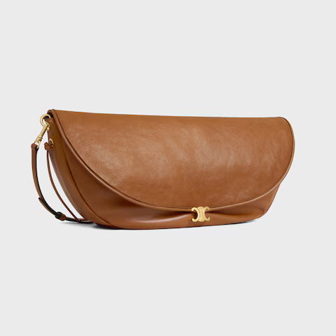 Celine HALFMOON SOFT TRIOMPHE BAG IN SUPPLE SHINY LAMBSKIN 2025