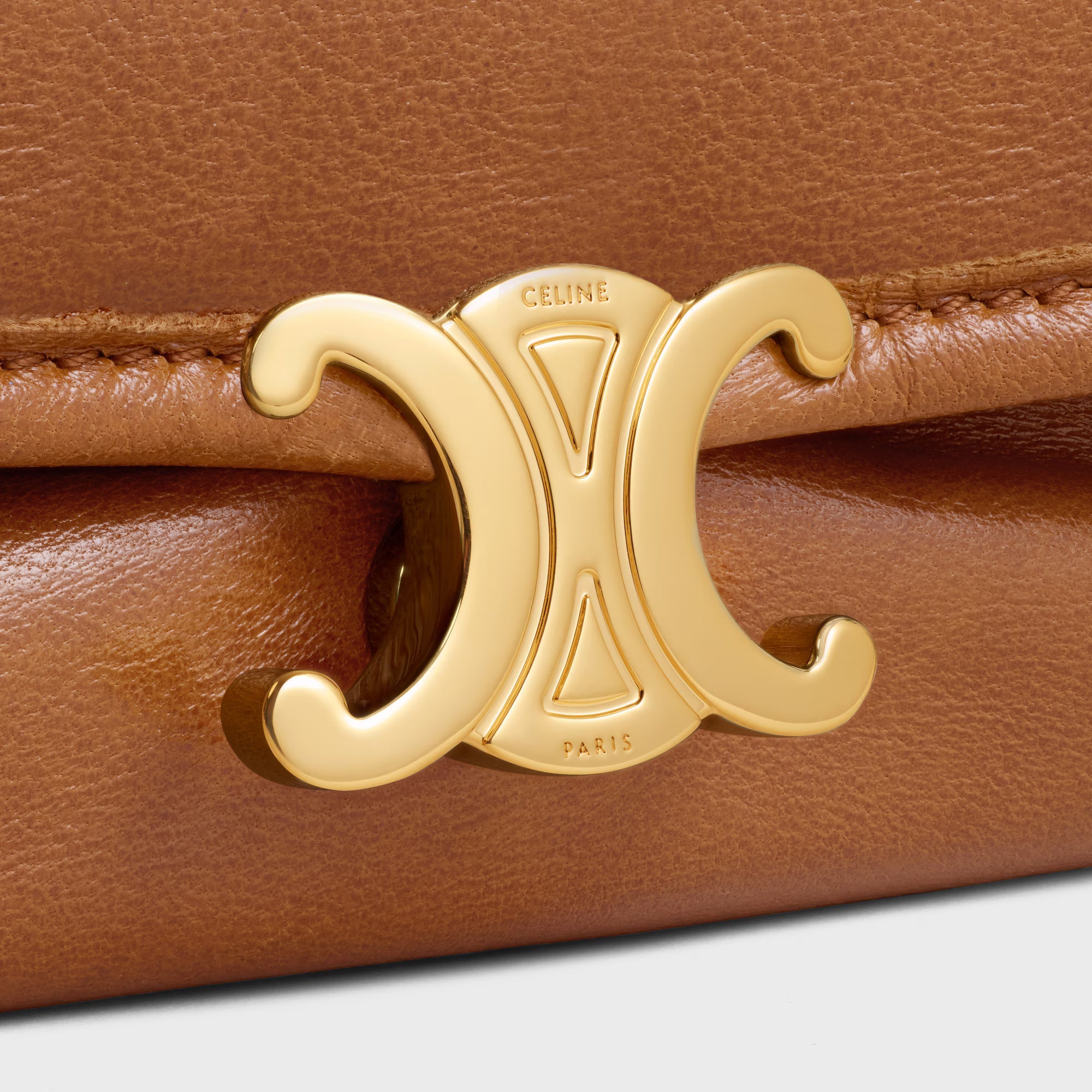 Celine HALFMOON SOFT TRIOMPHE BAG IN SUPPLE SHINY LAMBSKIN 2025