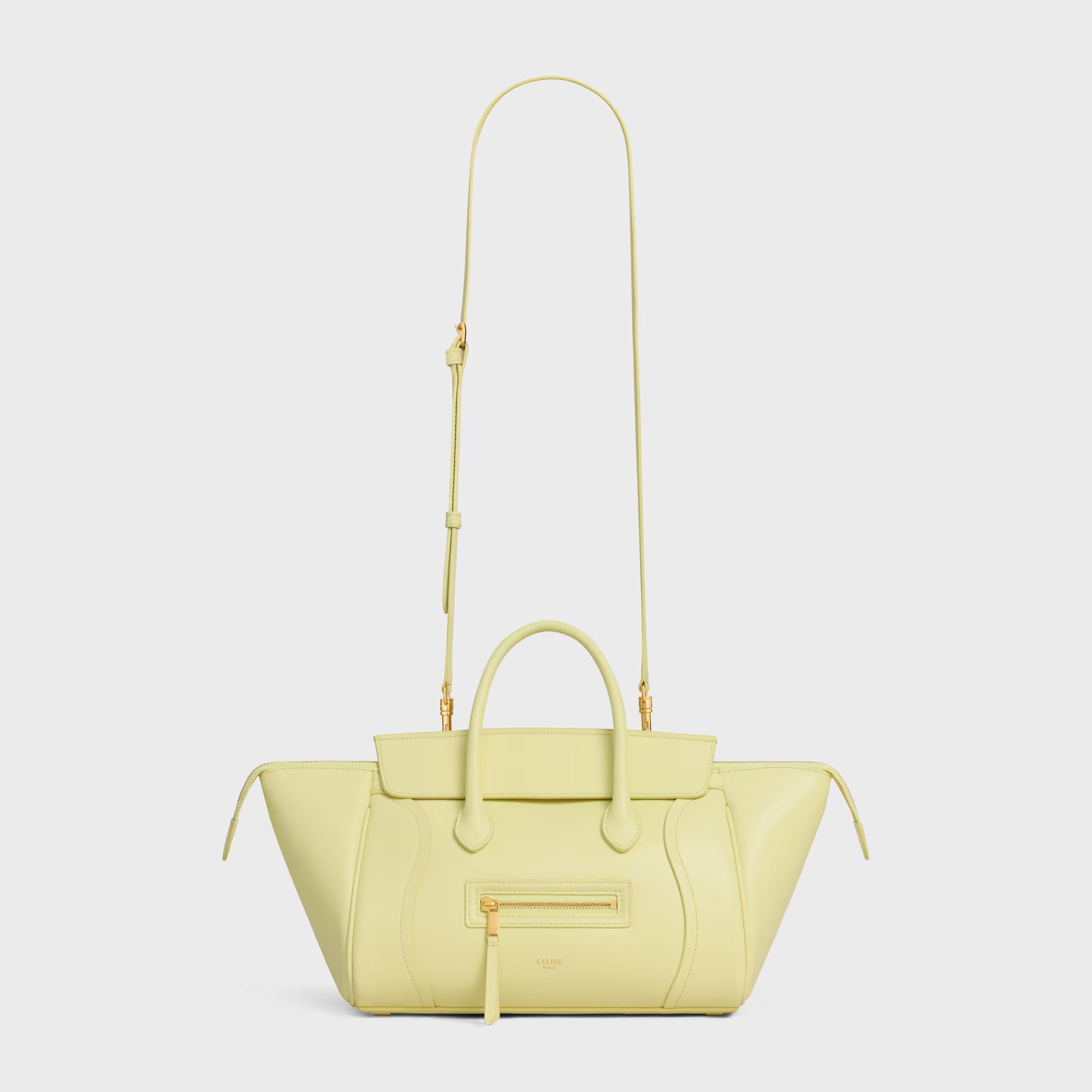 Celine SMALL NEW LUGGAGE IN SUPPLE SHINY LAMBSKIN 2025