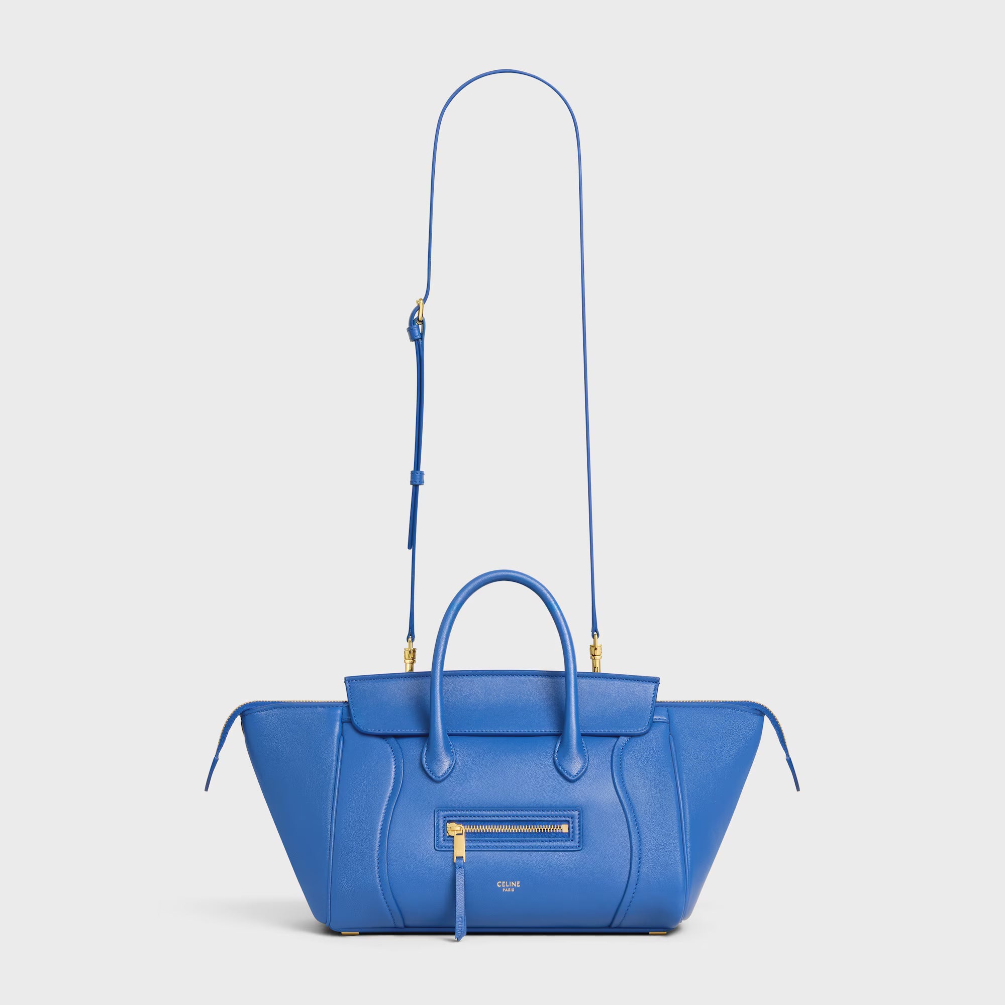 Celine SMALL NEW LUGGAGE IN SUPPLE SHINY LAMBSKIN 2025