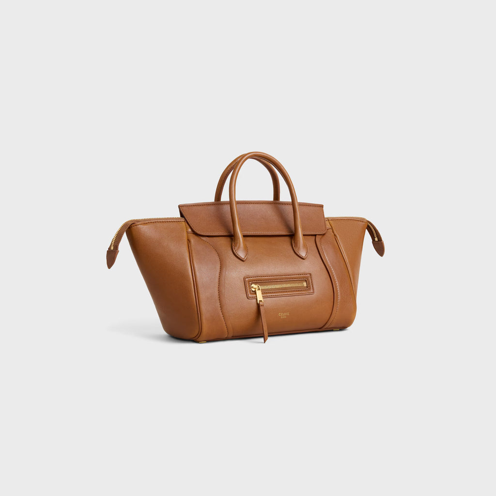 Celine SMALL NEW LUGGAGE IN SUPPLE SHINY LAMBSKIN 2025