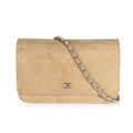 Beige Suede Lace Over Wallet On Chain