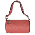Pink Diagonal Quilted Calfskin Mini Blondie Barrel Bag