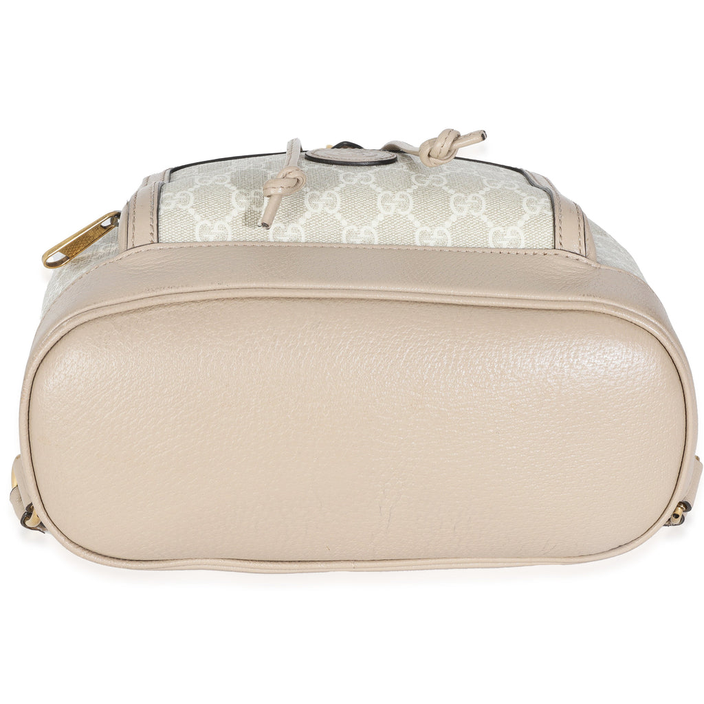White GG Supreme Monogram Azalea Calfskin Retro Interlocking G Buckle Back