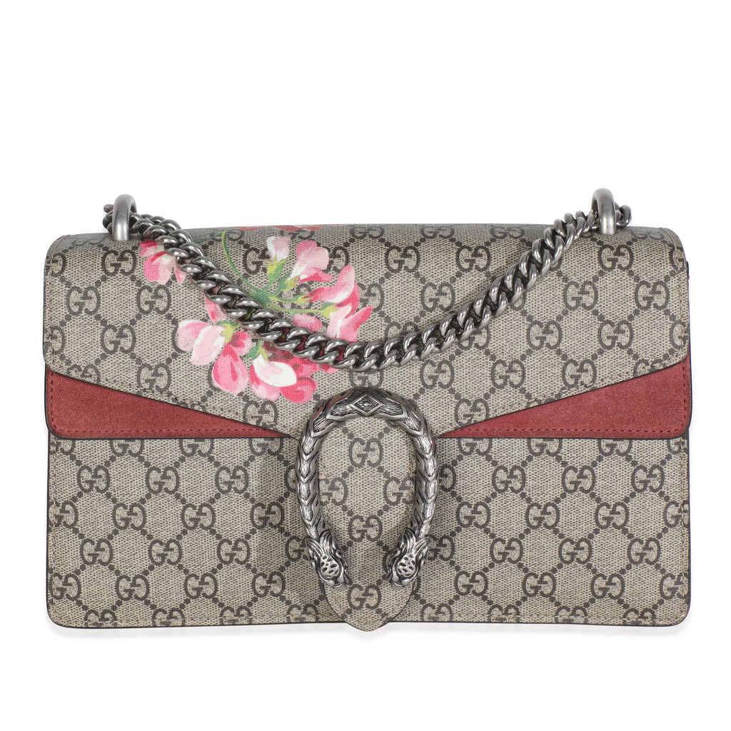 Beige Multicolor Dry Rose GG Supreme Canvas Blooms Medium Dionysus Bag
