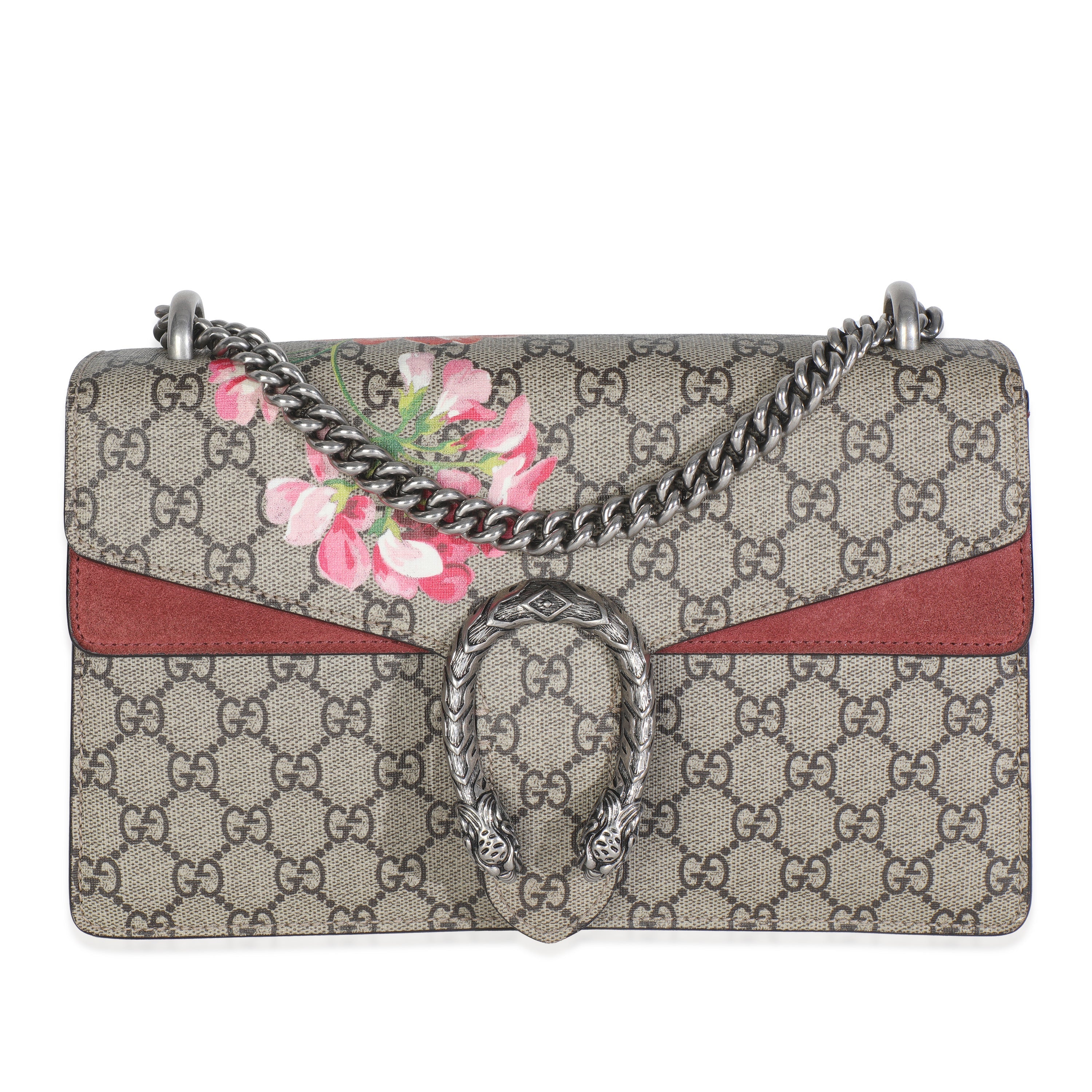 Beige Multicolor Dry Rose GG Supreme Canvas Blooms Medium Dionysus Bag