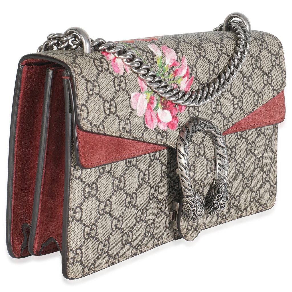 Beige Multicolor Dry Rose GG Supreme Canvas Blooms Medium Dionysus Bag