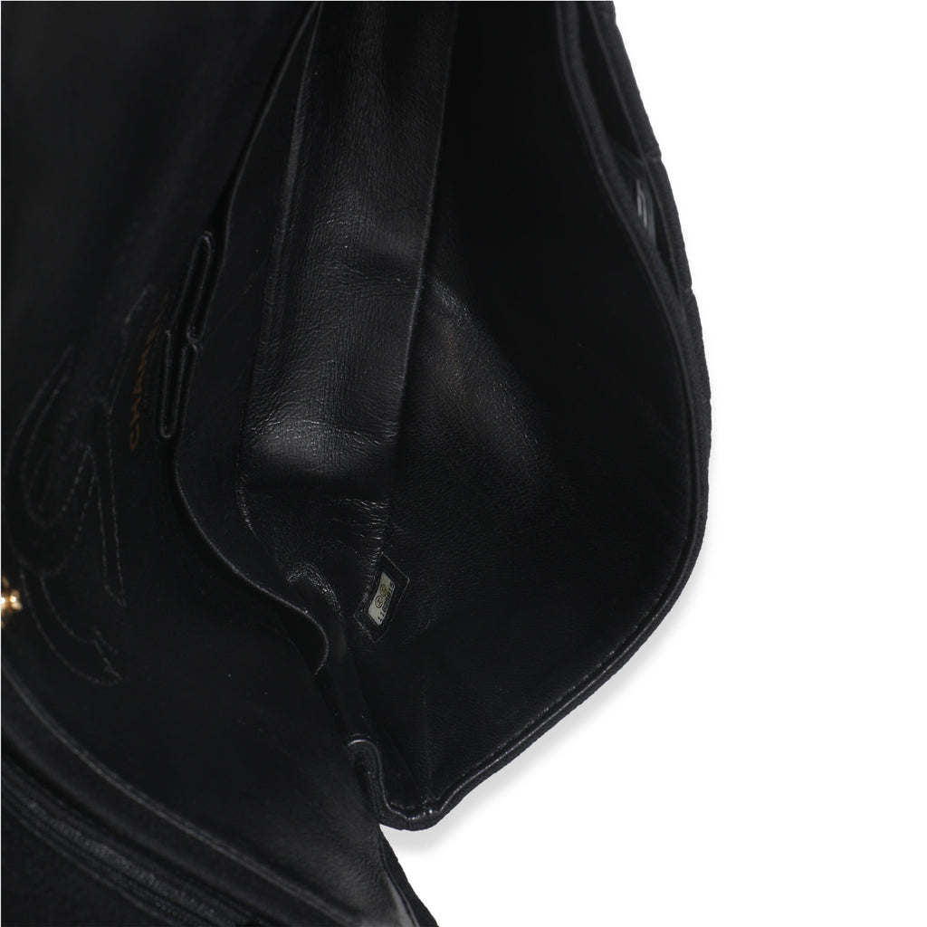 Black Quilted Jersey East West Reissue 2.25