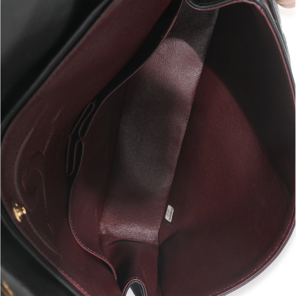Black Quilted Lambskin Medium Classic Double Flap Bag