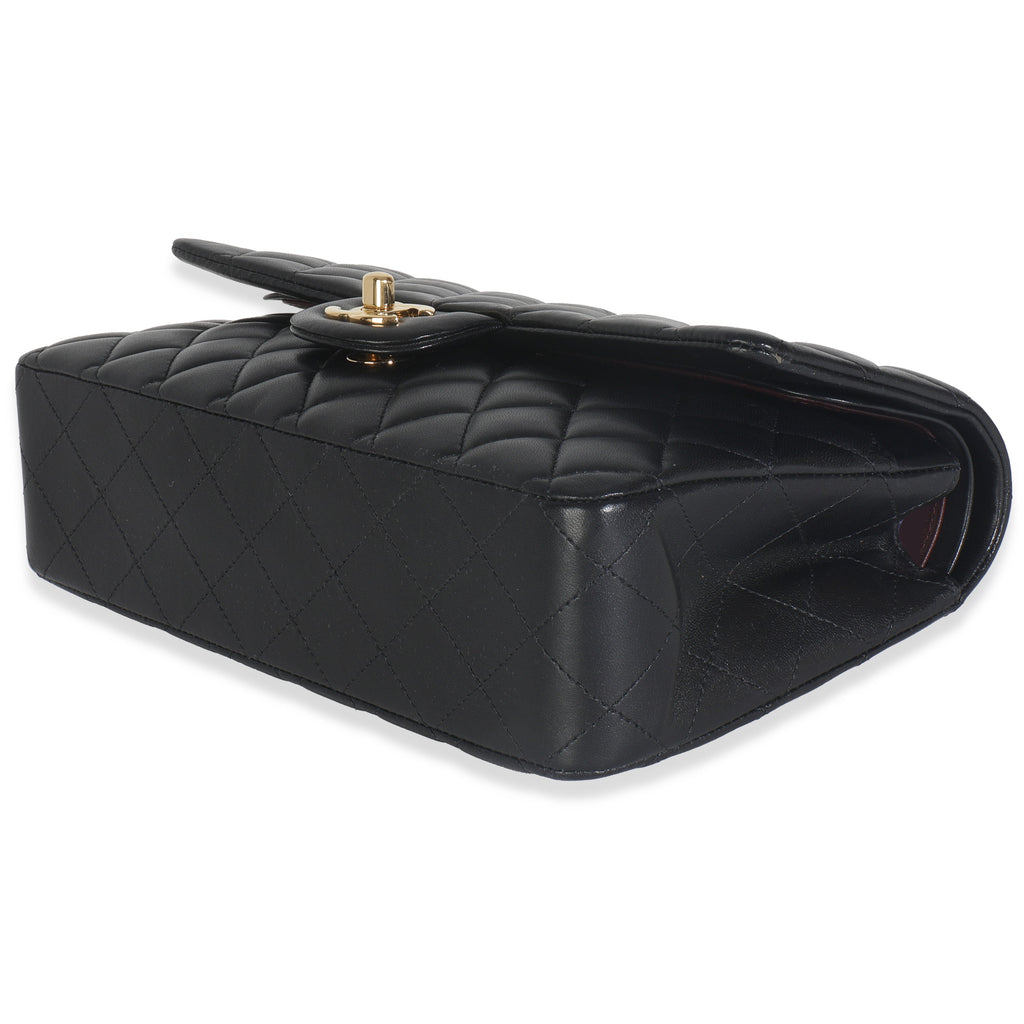 Black Quilted Lambskin Medium Classic Double Flap Bag