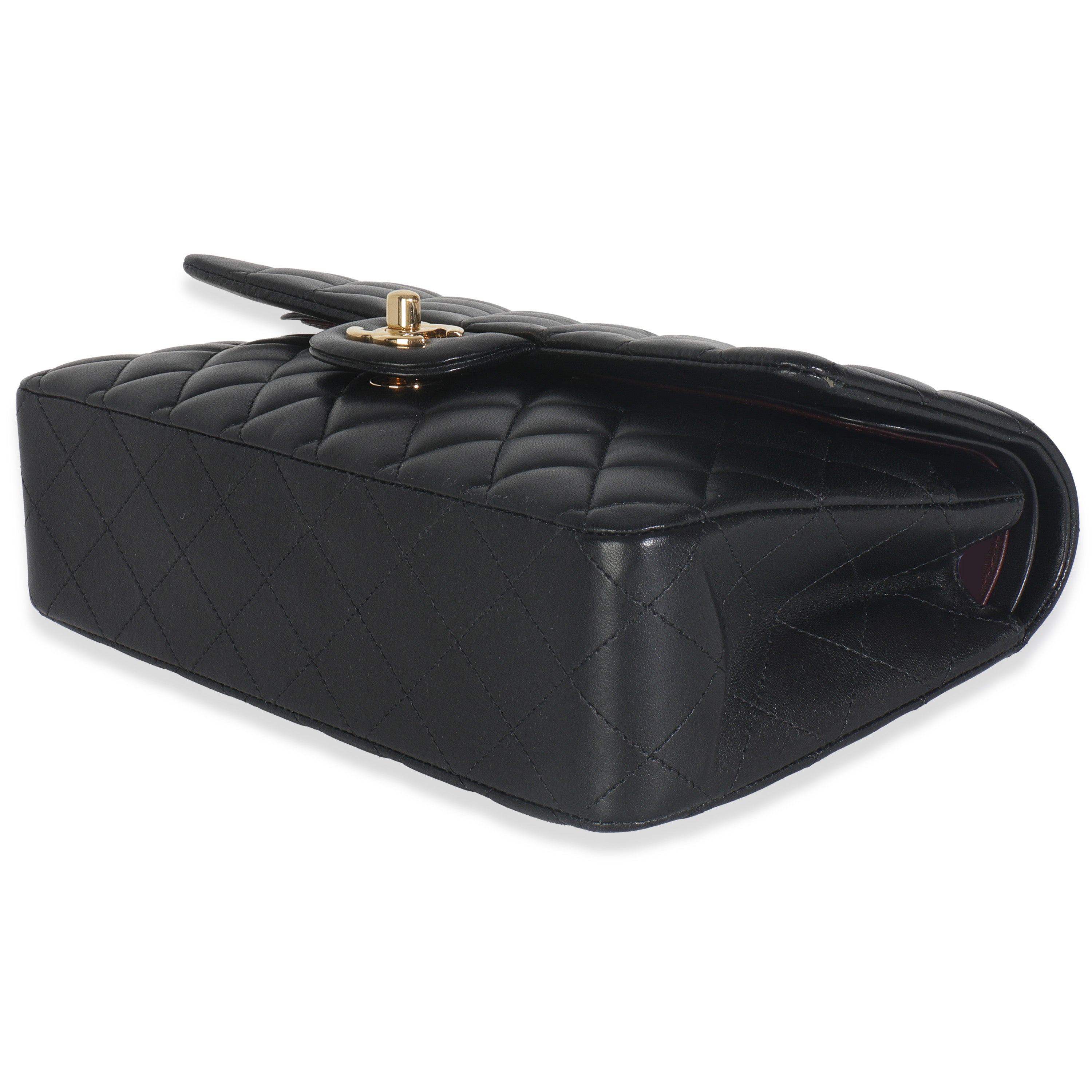Black Quilted Lambskin Medium Classic Double Flap Bag