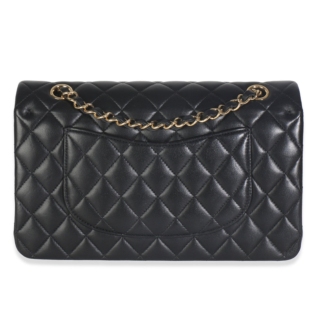 Black Quilted Lambskin Medium Classic Double Flap Bag