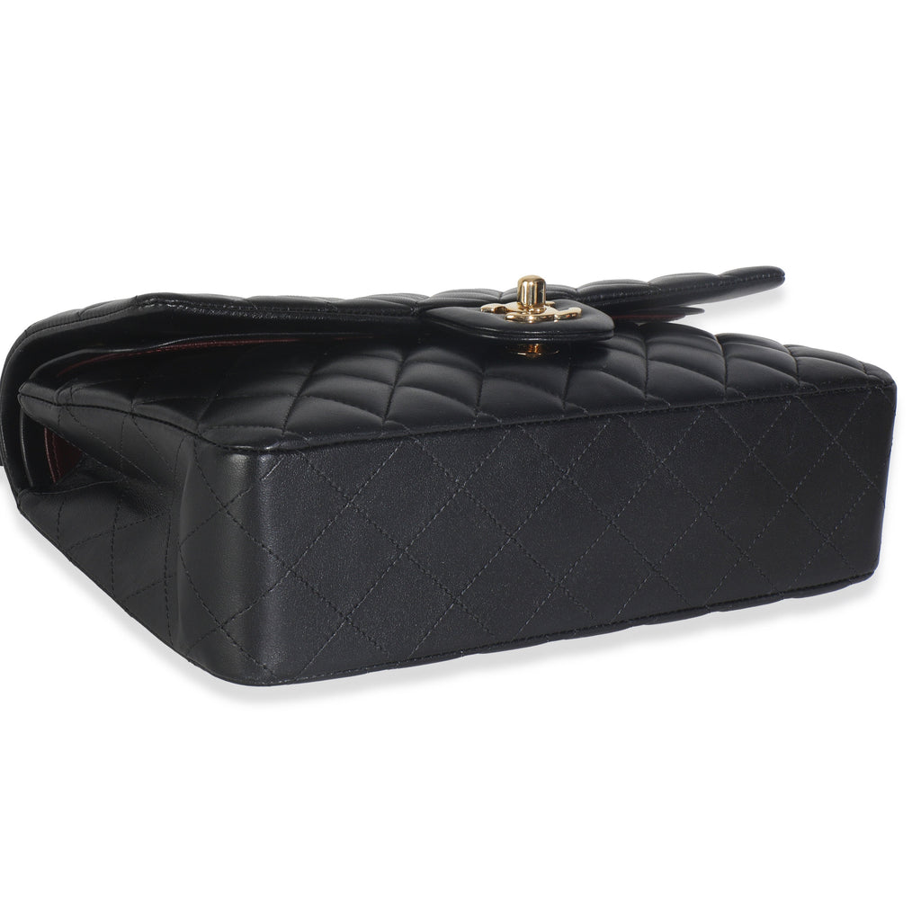 Black Quilted Lambskin Medium Classic Double Flap Bag