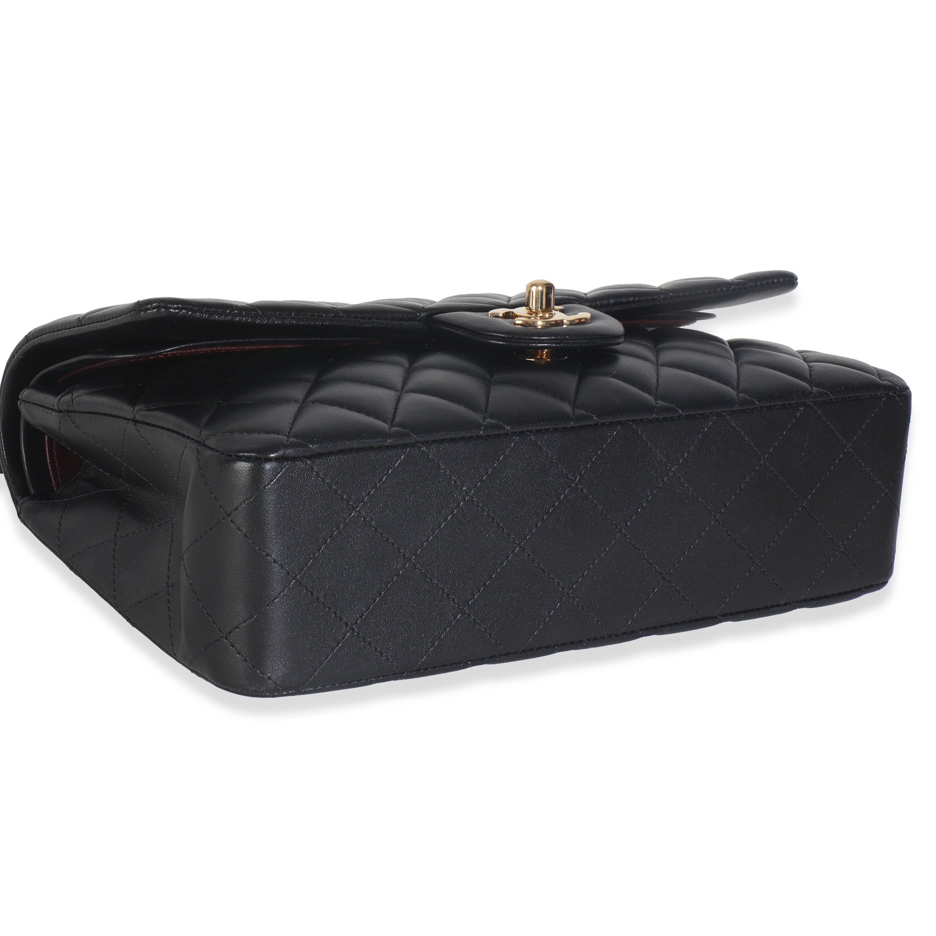 Black Quilted Lambskin Medium Classic Double Flap Bag