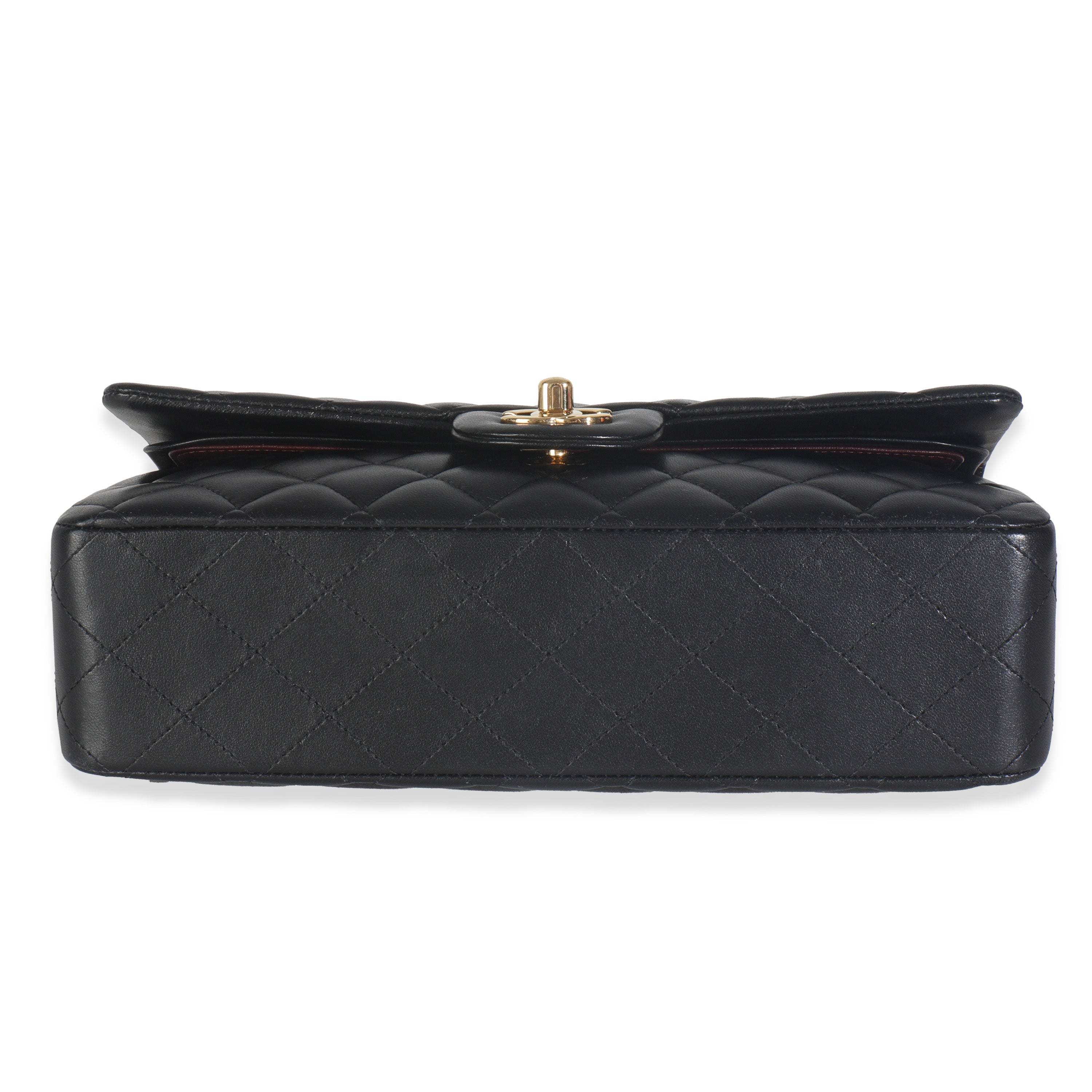 Black Quilted Lambskin Medium Classic Double Flap Bag