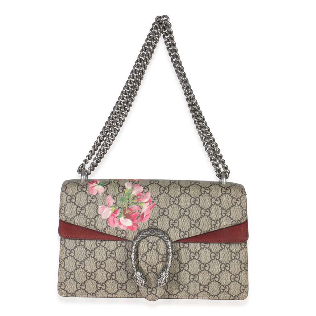 Beige Multicolor Dry Rose GG Supreme Canvas Blooms Small Dionysus Bag