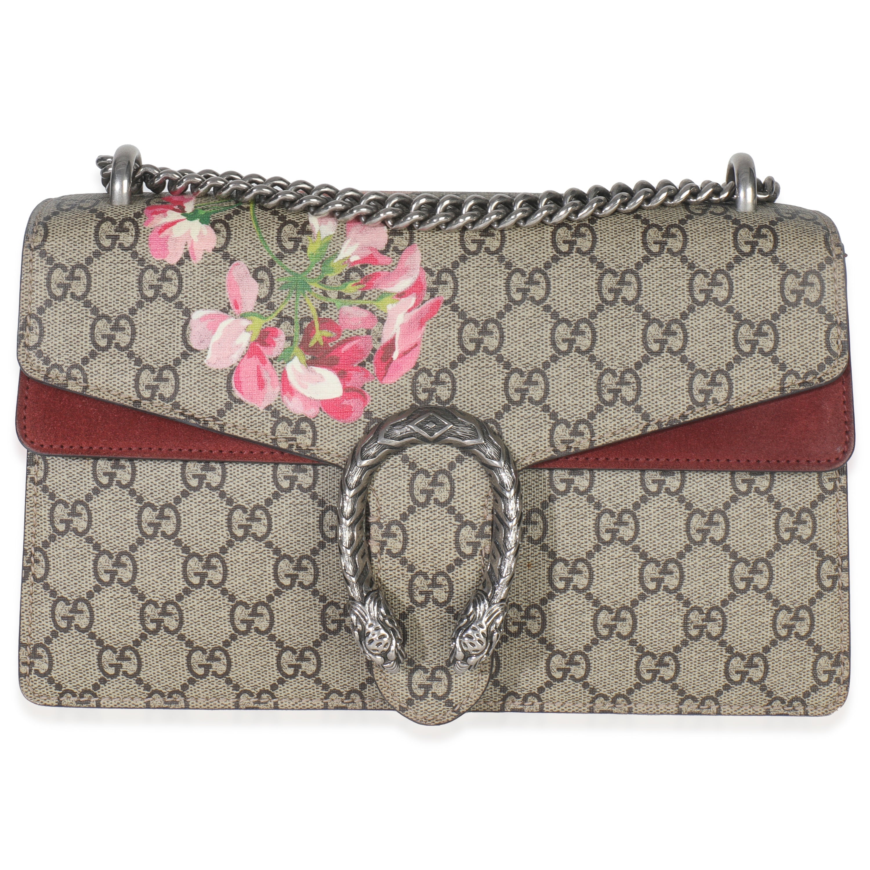 Beige Multicolor Dry Rose GG Supreme Canvas Blooms Small Dionysus Bag