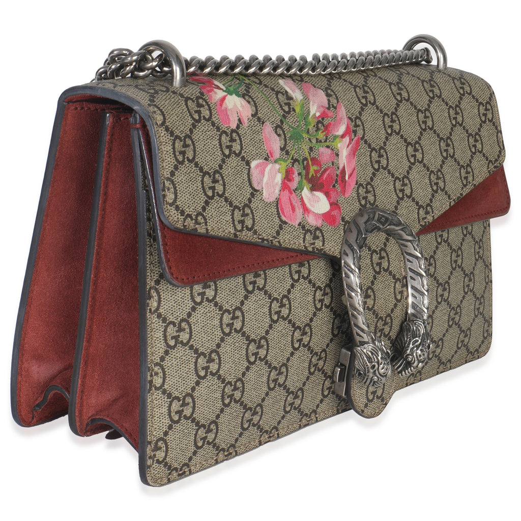 Beige Multicolor Dry Rose GG Supreme Canvas Blooms Small Dionysus Bag