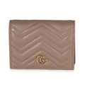 Porcelain Rose Matelasse Calfskin GG Card Case Wallet