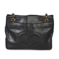 Vintage Black Jumbo CC Caviar Chain Tote