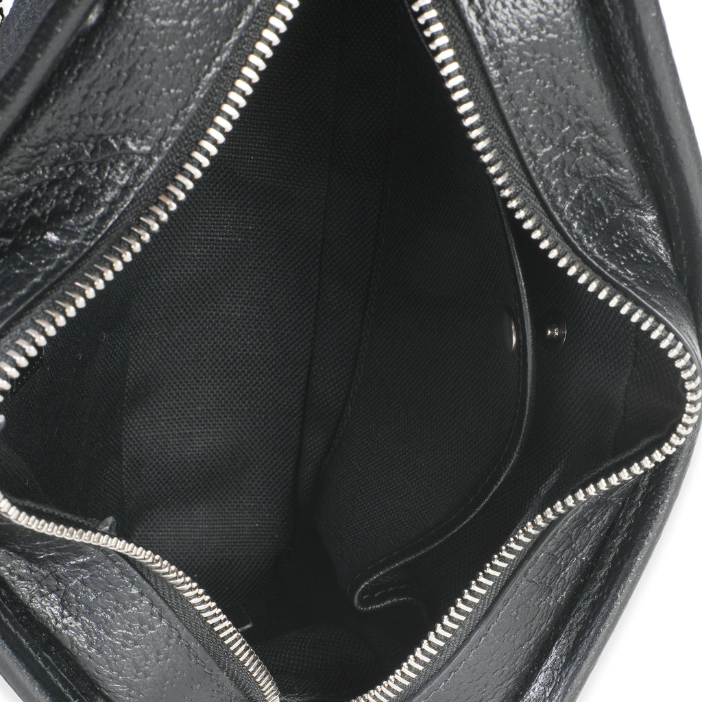 Black Jumbo GG Canvas Messenger Bag