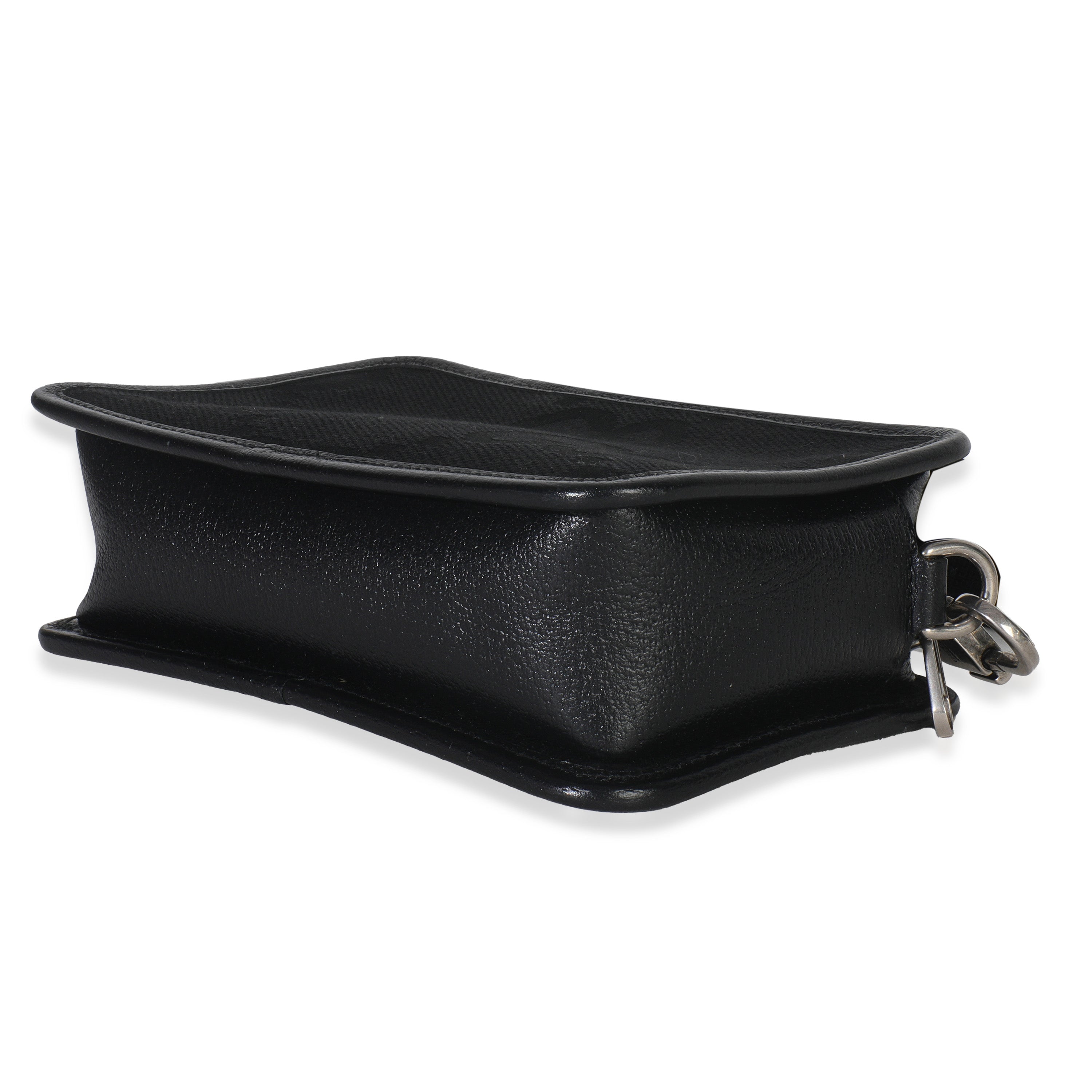 Black Jumbo GG Canvas Messenger Bag