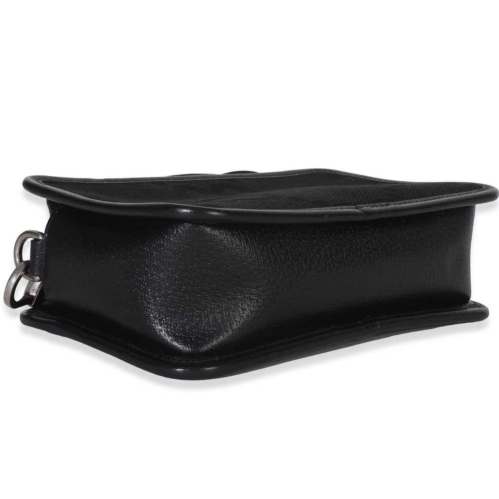 Black Jumbo GG Canvas Messenger Bag