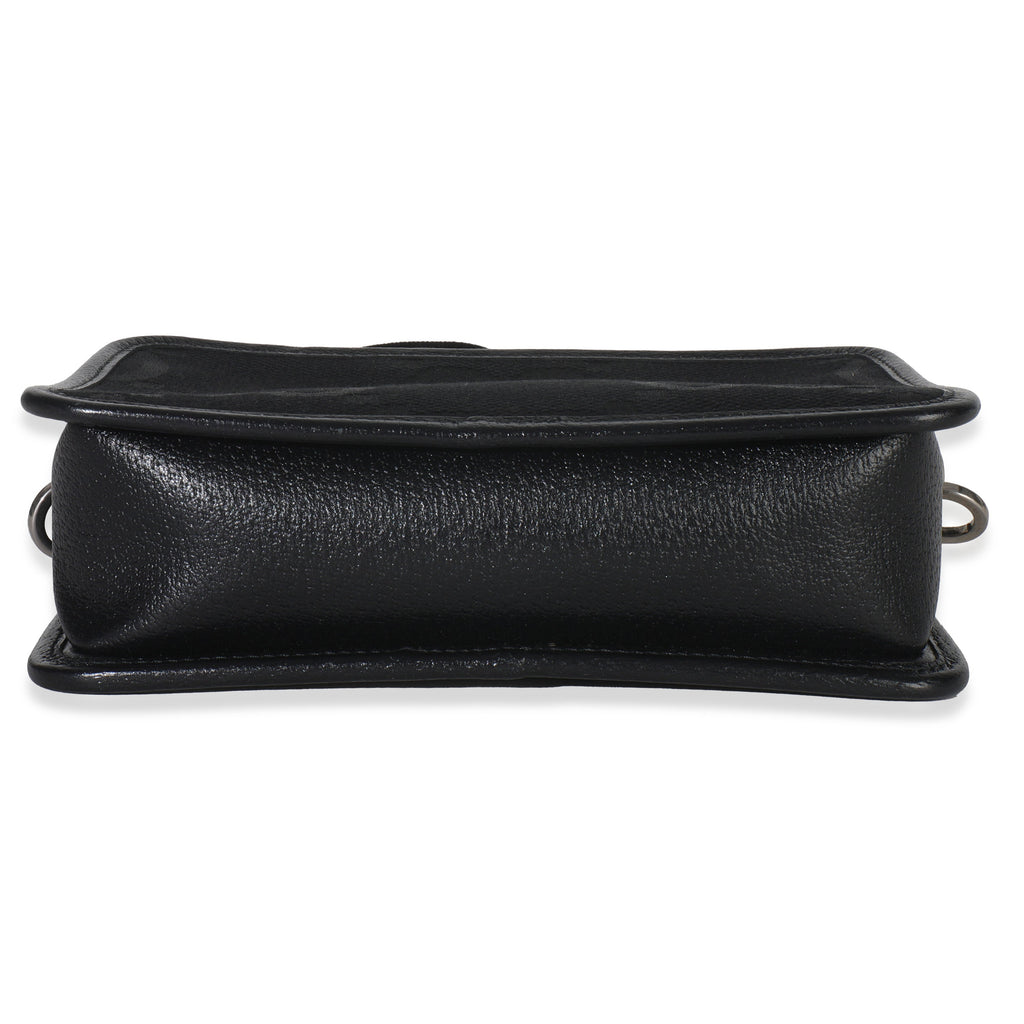 Black Jumbo GG Canvas Messenger Bag