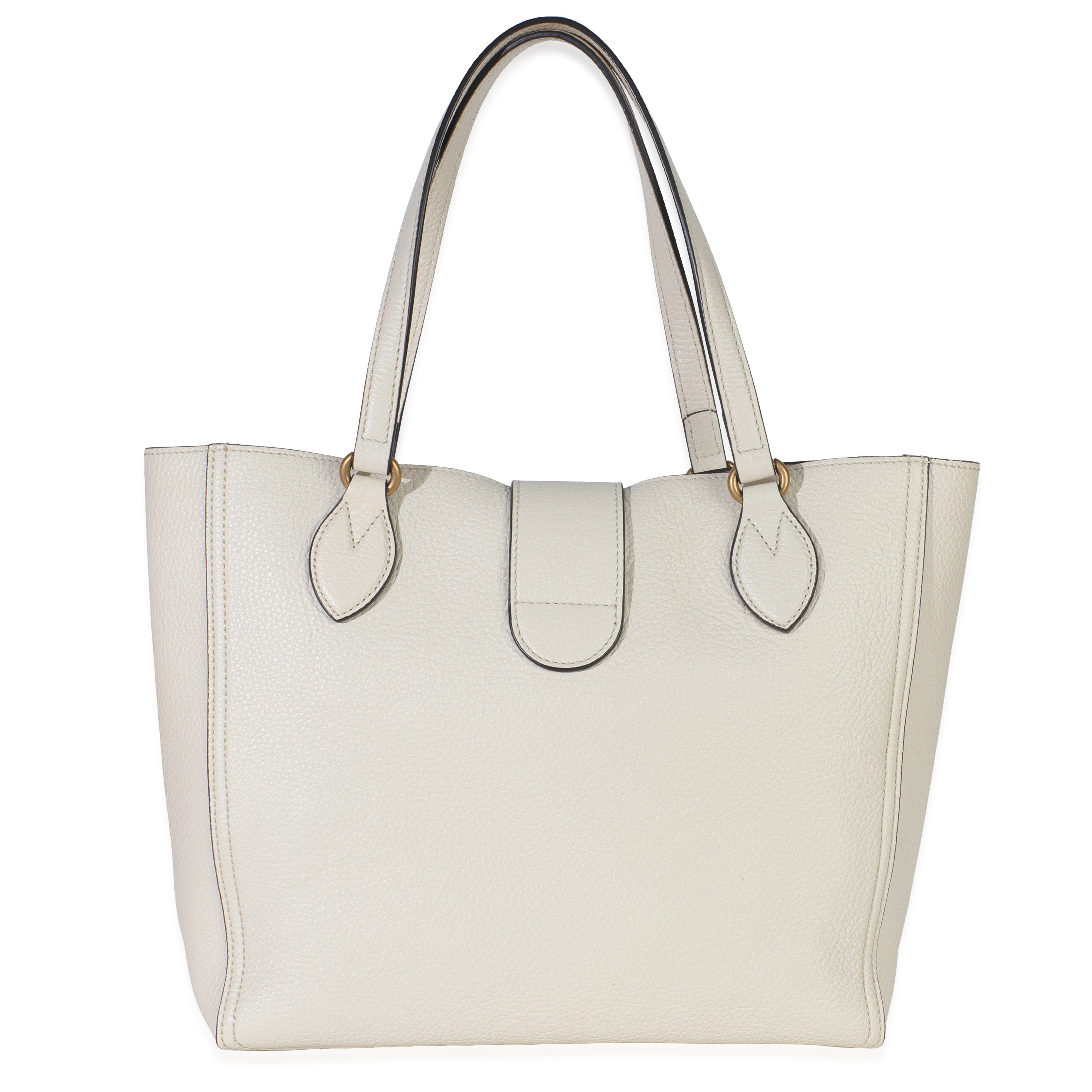 White Calfskin GG Marmont Tote