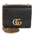 Black Smooth Calfskin Small GG Marmont Chain Bag