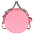 Pink Glazed Calfskin CC Round As Earth Bag