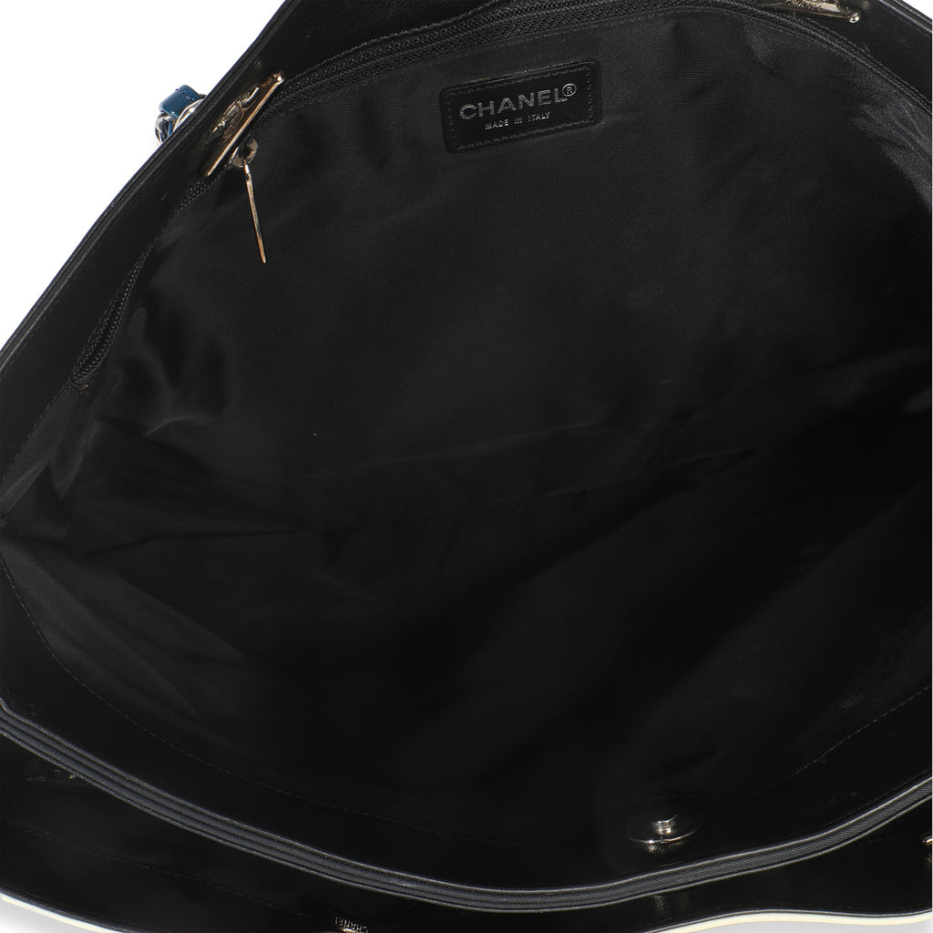 Vintage Black Red Lambskin No. 5 Star Chain Tote Bag