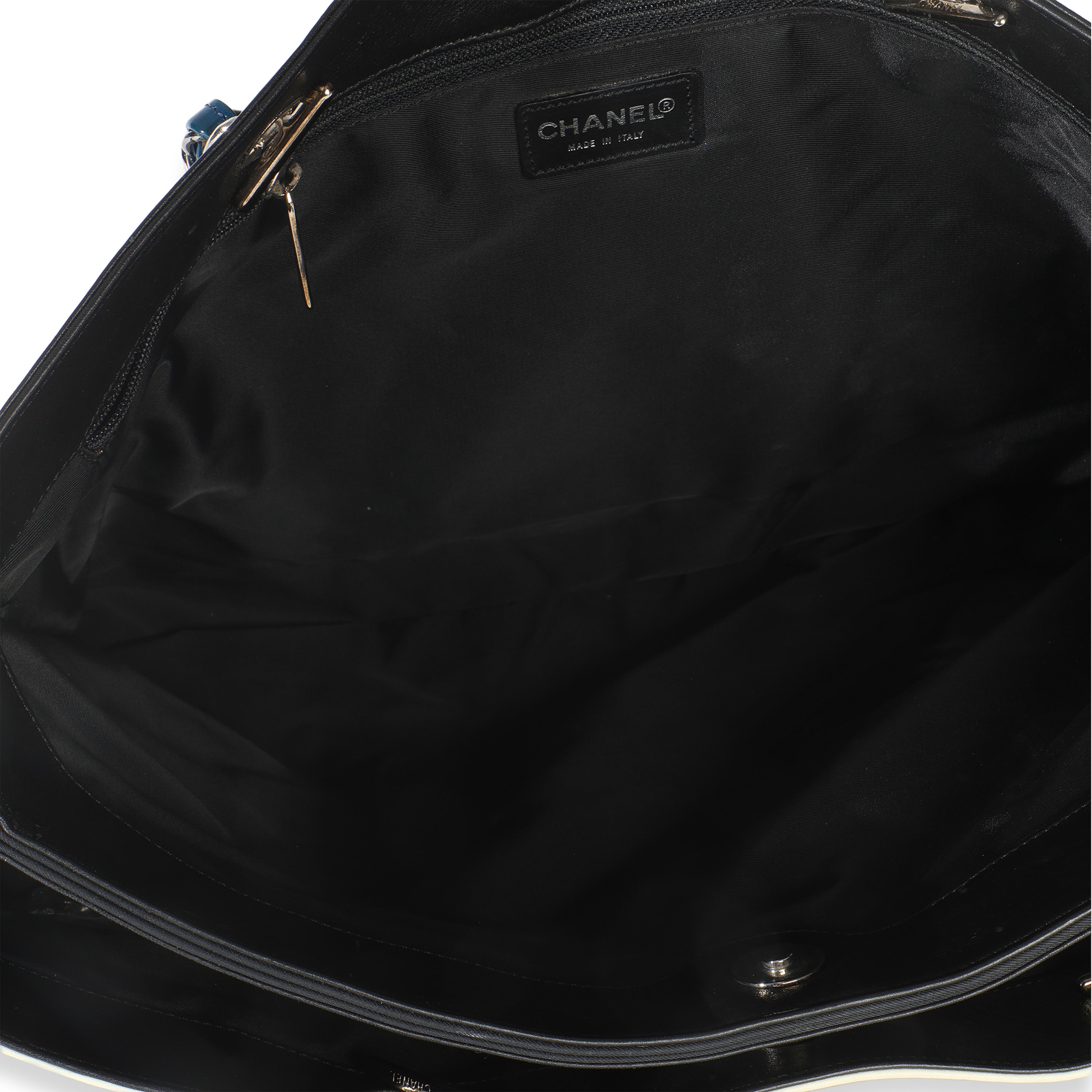 Vintage Black Red Lambskin No. 5 Star Chain Tote Bag