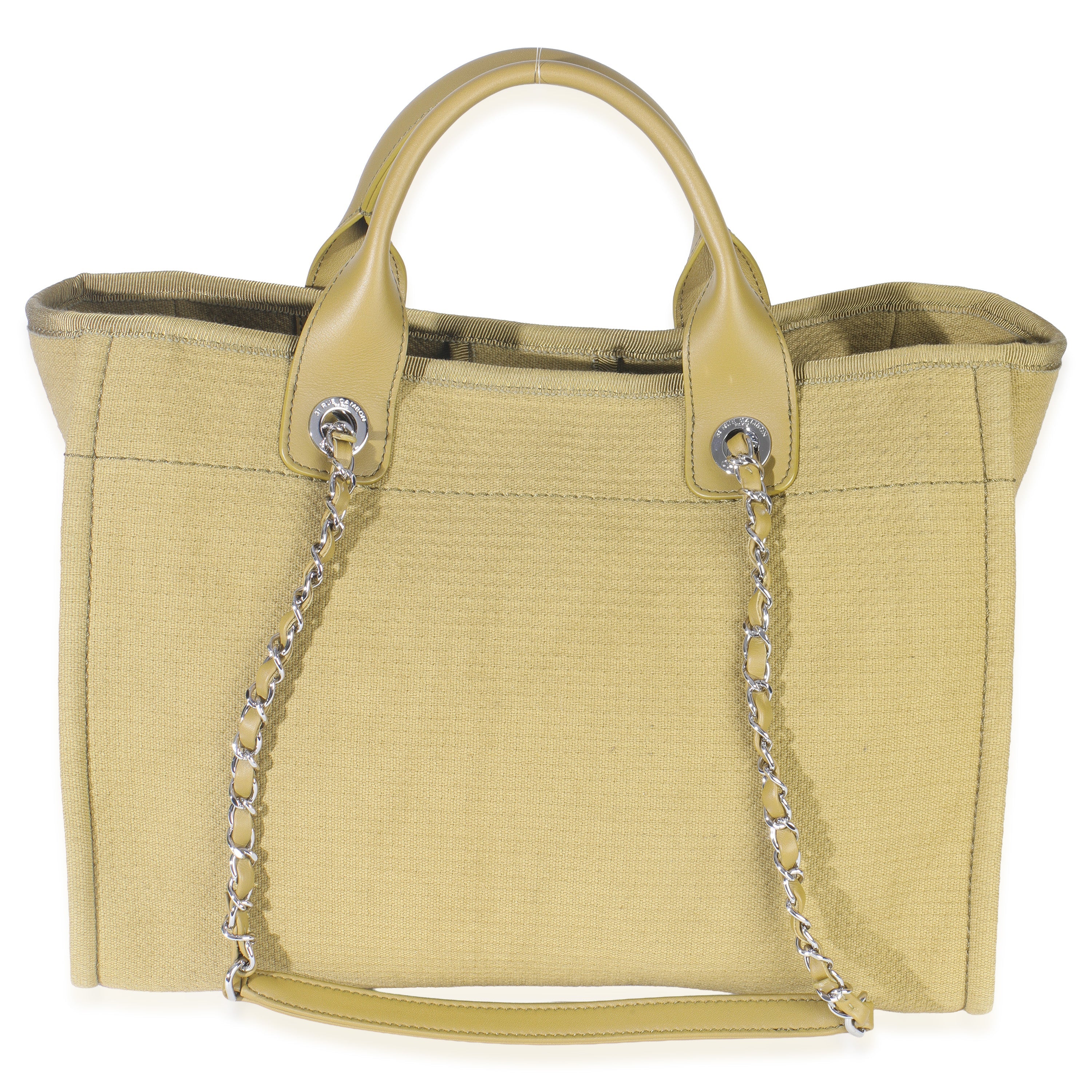 23A Green Mixed Fibers Large Deauville Tote